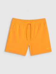 4F Spodenki plażowe męskie - pomarańczowe XXL. Brązowe szorty 4F, m, bez wzorów, z materiału, wakacyjne. Za 79.99 zł.
