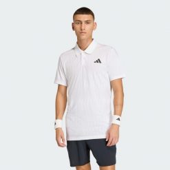 Koszulka Polo Tenisowa Climacool+ Airchill Freelift. Białe koszulki polo Adidas, bez wzorów, bez kołnierzyka, bez ramiączek, tenisowe. Za 279.00 zł.