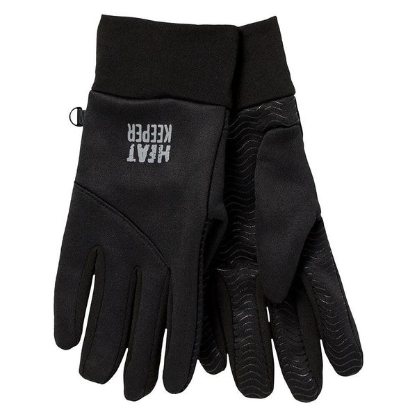 Rękawiczki termiczne unisex 4 pary. Czarne rękawiczki HEAT KEEPER, bez wzorów, z poliesteru. W wyprzedaży za 262.85 zł.