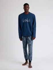 Lois Piżama w kolorze granatowym rozmiar: XXL. Niebieskie piżamy Lois, xxl, bez wzorów, z bawełny, bez ramiączek. Za 144.95 zł.