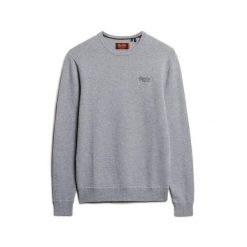 Sweter slim z okrągłym dekoltem Superdry Essential. Szare swetry nierozpinane Superdry, na zimę, m, bez wzorów, bez kołnierzyka, bez ramiączek. Za 284.00 zł.