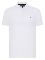 SIR RAYMOND TAILOR Koszulka polo w kolorze białym rozmiar: M. Białe koszulki polo sportowe Sir Raymond Tailor, m, bez wzorów, z bawełny, bez kołnierzyka, bez ramiączek. Za 114.17 zł.