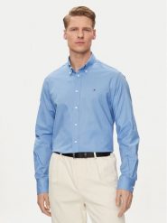 Tommy Hilfiger Koszula MW0MW29969 Niebieski Regular Fit. Niebieskie koszule Tommy Hilfiger, m, bez wzorów, z bawełny, bez kołnierzyka, bez ramiączek. Za 399.99 zł.