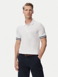 Guess Polo M6GP60 K3076 Biały Regular Fit. Białe koszulki polo Guess, m, z aplikacjami, z bawełny, bez kołnierzyka, bez ramiączek. Za 299.99 zł.