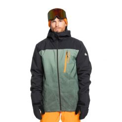 Kurtka snowboardowa męska Quiksilver Morton. Zielone kurtki narciarskie i snowboardowe Quiksilver, m, bez wzorów, narciarskie. Za 549.99 zł.