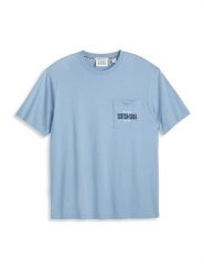 Scotch & Soda Koszulka w kolorze błękitnym rozmiar: XL. Niebieskie bezrękawniki Scotch & Soda, xl, bez wzorów, z bawełny, bez kołnierzyka, bez ramiączek. Za 87.81 zł.