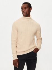 Selected Homme Golf 16094576 Beżowy Regular Fit. Brązowe golfy Selected Homme, m, bez wzorów, z bawełny, bez kołnierzyka, bez ramiączek. Za 139.99 zł.