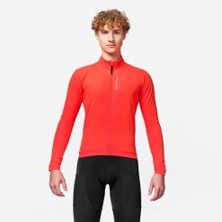 Kurtka zimowa rowerowa szosowa Van Rysel Racer 2. Brązowe kurtki VAN RYSEL, na zimę, m, bez wzorów, bez kaptura. Za 229.99 zł.