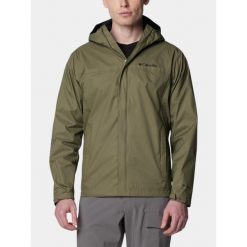 Płaszcz przeciwdeszczowy męski Columbia Watertight II. Niebieskie kurtki przeciwdeszczowe Columbia, l, bez wzorów, bez kaptura. Za 439.00 zł.