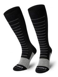 Spaio Podkolanówki narciarskie "Fierce" w kolorze czarno-szarym rozmiar: 41-43. Czarne skarpety Spaio, bez wzorów, z wełny. Za 86.99 zł.