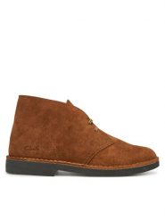 Clarks Trzewiki Desert Bt Evo 26181145 Brązowy. Brązowe botki sznurowane Clarks, bez wzorów, ze skóry, bez obcasa, bez zapięcia. Za 539.99 zł.