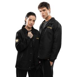 Męska kurtka Rayo Club Lifestyle Siroko RC Cancha Black. Czarne kurtki SIROKO, l, bez wzorów, z tkaniny, bez kaptura. Za 295.00 zł.