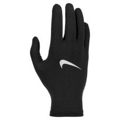 NIKE Rękawiczki do biegania Pacer Liner RG black/silver-L/XL. Czarne rękawiczki Nike, bez wzorów, z materiału. Za 67.09 zł.