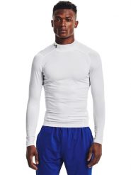 Under Armour Koszulka funkcyjna "Comp" w kolorze białym rozmiar: S. Białe t-shirty sportowe Under Armour, bez wzorów, bez ramiączek, outdoorowe. Za 83.03 zł.