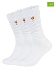 Flip Sox Skarpety (3 pary) w kolorze białym rozmiar: 35/38. Białe skarpety Flip Sox, bez wzorów, z bawełny. Za 37.12 zł.