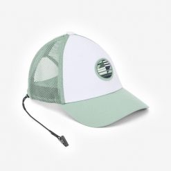Second Life - Czapka z daszkiem żeglarska Decathlon 500 - Stan Doskonały. Białe czapki z daszkiem Decathlon, bez wzorów, z materiału. Za 41.99 zł.