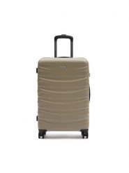 Puccini Walizka średnia PC032B Beżowy. Brązowe walizki Puccini, bez wzorów, z tworzywa sztucznego, średnie. Za 269.99 zł.