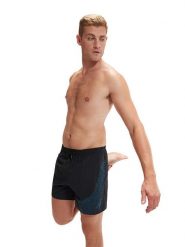 Speedo Szorty kąpielowe "Eco H-Bloom" w kolorze czarno-niebieskim rozmiar: M. Czarne kąpielówki Speedo, m, bez wzorów, z materiału. Za 101.70 zł.