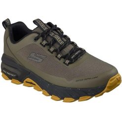 Buty sportowe męskie Skechers Max Protect-promote Track. Zielone buty turystyczne Skechers, bez wzorów, z materiału, bez zapięcia, na fitness i siłownię. Za 690.00 zł.