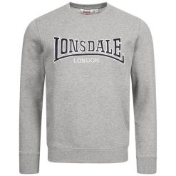 Bluza z okrągłym dekoltem Lonsdale Berger Lp181. Szare bluzy Lonsdale, m, bez wzorów, bez kaptura. Za 260.50 zł.