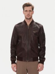 Aeronautica Militare Kurtka skórzana 251PN5044PL266 Brązowy Regular Fit. Brązowe kurtki Aeronautica Militare, m, bez wzorów, ze skóry, bez kaptura. Za 3,119.00 zł.
