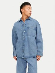 Jack&Jones Koszula jeansowa 12250602 Niebieski Relaxed Fit. Niebieskie koszule Jack&Jones, m, bez wzorów, z bawełny, bez kołnierzyka, bez ramiączek. Za 109.99 zł.