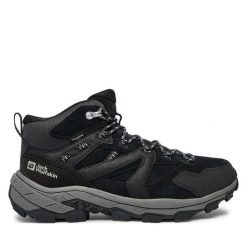 Trekkingi Jack Wolfskin. Szare botki sznurowane Jack Wolfskin, bez wzorów, bez obcasa, bez zapięcia. Za 499.99 zł.