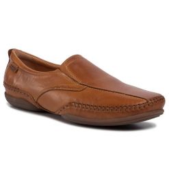 Półbuty Pikolinos. Brązowe eleganckie półbuty Pikolinos, bez wzorów, bez obcasa, bez zapięcia. Za 379.99 zł.