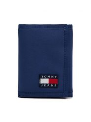 Tommy Jeans Mały Portfel Męski Tjm Ess Daily Nylon Tri Wallet AM0AM13269 Granatowy. Niebieskie portfele Tommy Jeans, bez wzorów, z jeansu. Za 109.99 zł.