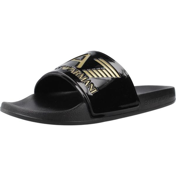 Sandały EMPORIO ARMANI SCARPE BEACHWEAR Czarny. Czarne sandały EA7, z materiału, bez zapięcia. Za 196.99 zł.