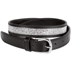 Skórzany pasek Harry's Horse Crystal Drops. Białe paski HARRYS HORSE, bez wzorów. Za 179.50 zł.