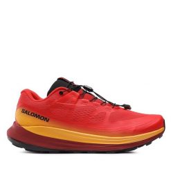 Buty do biegania Salomon. Czerwone buty do biegania Salomon, bez wzorów, bez zapięcia, do biegania. Za 449.99 zł.