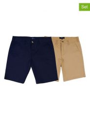 The Time of Bocha Szorty (2 pary) w kolorze granatowym i beżowym rozmiar: 48. Brązowe szorty The Time of Bocha, bez wzorów. Za 252.99 zł.