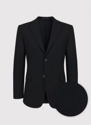 PAKO LORENTE - Gładka czarna marynarka garniturowa. Czarne garnitury Pako Lorente, na studniówkę, bez wzorów, z elastanu. Za 999.99 zł.