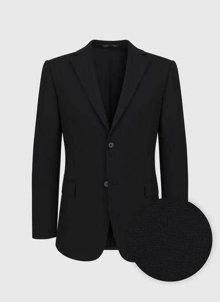 PAKO LORENTE - Gładka czarna marynarka garniturowa. Czarne garnitury Pako Lorente, na studniówkę, bez wzorów, z elastanu. Za 999.99 zł.