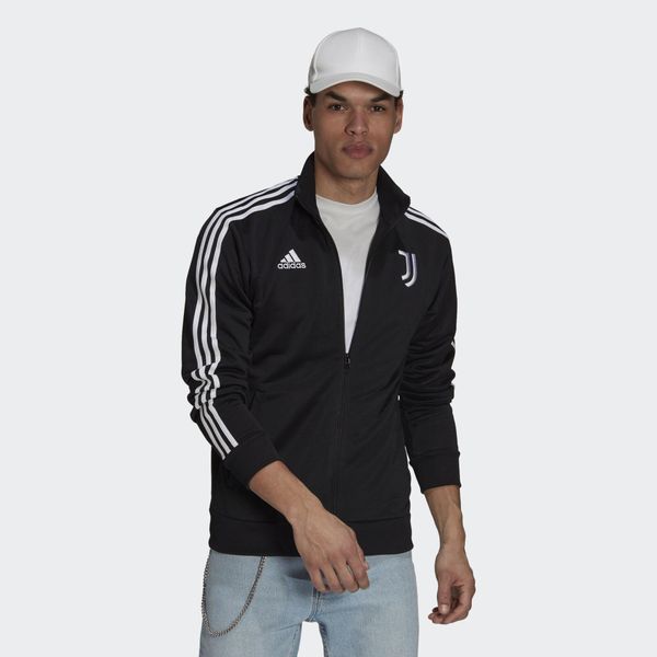 Bluza sportowa męska Adidas Juventus 3-Striper. Białe bluzy bez kaptura Adidas, m, bez wzorów, z materiału, bez kaptura. Za 275.55 zł.