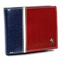Portfel męski Rovicky 323-RBA-D NAVY-RED. Czerwone portfele ROVICKY, bez wzorów. Za 84.00 zł.