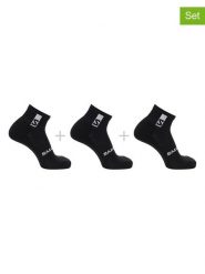 SALOMON Skarpety funkcyjne (3 pary) "Everyday Ankle" w kolorze czarnym rozmiar: 45-47. Czarne skarpety Salomon, bez wzorów, prążkowane. Za 30.49 zł.