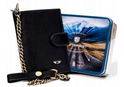 Portfel skórzany Peterson [DH] PTN 303ZŁ-2-1-1 czarny. Czarne portfele Peterson, bez wzorów, ze skóry. Za 104.00 zł.