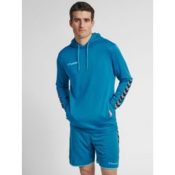 Bluza do piłki ręcznej męska Hummel hml AUTHENTIC Poly. Niebieskie bluzy Hummel, m, bez wzorów, bez kaptura. W wyprzedaży za 177.00 zł.