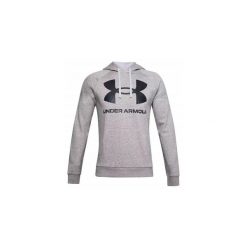 Bluza fitness męska Under Armour Rival Fleece Big Logo HD. Szare bluzy bez kaptura Under Armour, m, bez wzorów, bez kaptura. Za 139.99 zł.