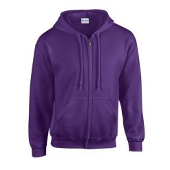Bluza Z Kapturem Dla Dorosłych Unisex Heavy Blend Full Zip. Fioletowe bluzy GILDAN, m, bez wzorów, z kapturem. Za 155.99 zł.
