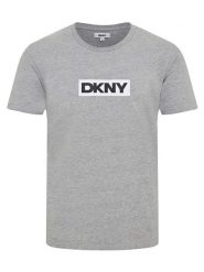 DKNY Koszulka w kolorze szarym rozmiar: L. Szare bezrękawniki DKNY, l, bez wzorów, z bawełny, bez kołnierzyka, bez ramiączek. Za 48.28 zł.