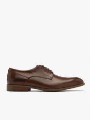 Brązowe półbuty z ozdobną cholewką. Brązowe eleganckie półbuty Brawo sp. z o.o., bez wzorów, ze skóry, bez obcasa, bez zapięcia. Za 599.99 zł.