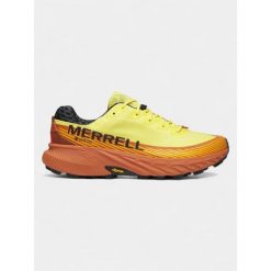 Męskie buty do biegania w terenie Merrell Agility Peak 5 GTX. Brązowe buty do biegania Merrell, bez wzorów, bez zapięcia, do biegania. Za 808.50 zł.
