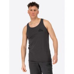 Tank top Lonsdale Dolton. Czarne bezrękawniki Lonsdale, bez wzorów, z bawełny, bez kołnierzyka, bez ramiączek. Za 149.00 zł.