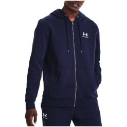 Bluza Under Armour Essential Fleece FZ Hood. Niebieskie bluzy Under Armour, bez wzorów, bez kaptura. Za 239.99 zł.