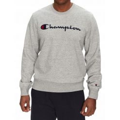 BLUZA męska CHAMPION 220727-EM021 bez kaptura szara sportowa bawełniana M. Szare bluzy bez kaptura Champion, m, bez wzorów, z bawełny, bez kaptura. Za 229.00 zł.