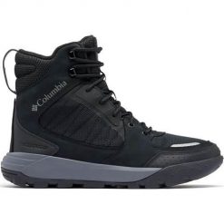 Buty trekkingowe męskie Columbia Portlander Infinity Waterproof. Czarne trekkingi Columbia, bez wzorów, z materiału, za kostkę, bez zapięcia. Za 571.00 zł.