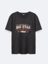 Koszulka męska z nadrukiem z kolekcji Authentic czarna Enifer 906. Czarne t-shirty BIG STAR, l, bez wzorów, z dzianiny, bez kołnierzyka, bez ramiączek. Za 119.99 zł.